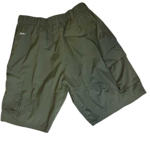 Men’s Outdoor Cargo Hiking Shorts Bundle 2 Green Nylon Spandex Pockets Size L - Picture 3 of 15